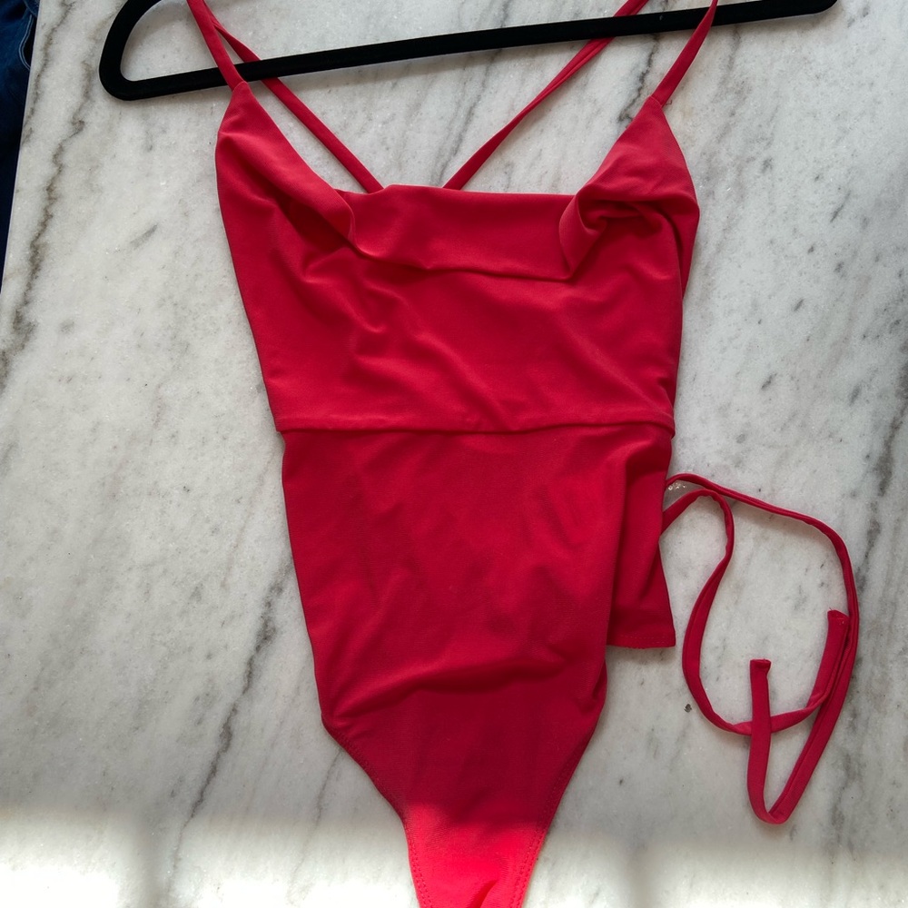 Vibrant Red Bodysuit